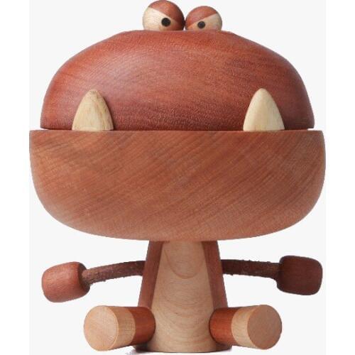 [angry big mouth dragon] Incense Burner Solid Wood Creative Gifts Original Storage Box Home Decoration Furnishing Articles