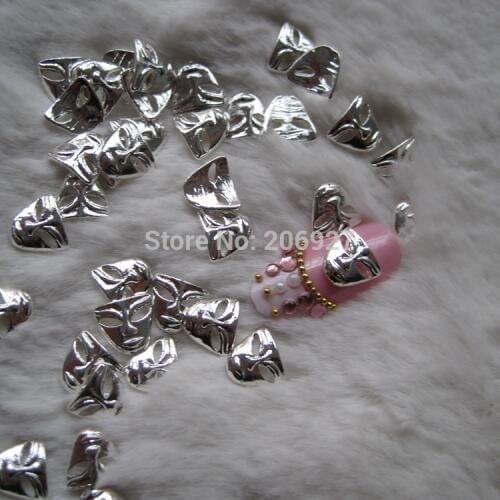 MD-135 10pcs Fancy Silver Deco Metal Charms Metal Deco Charms Nail Art