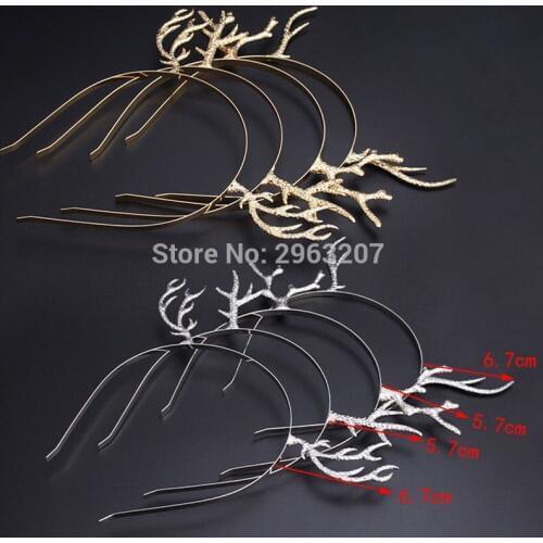 100pcs Christmas Lovely Antlers Girls Kids Metal Headband Hairband Hair Hoop Party Cosplay Props Fancy Dress