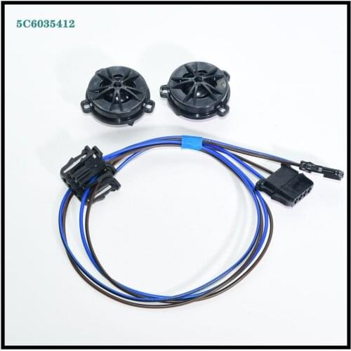 2 Pcs OEM Rear Door Tweeter Loudspeakers For Golf MK5 MK6 Rabbit 5KD035411A 5KD 035 411 A