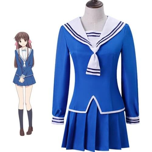 Anime Fruits Basket Cosplay Tohru Honda Sailor Suit Soma Kyo Yuki Costume Uniforms JK School Uniform Halloween Party Wear