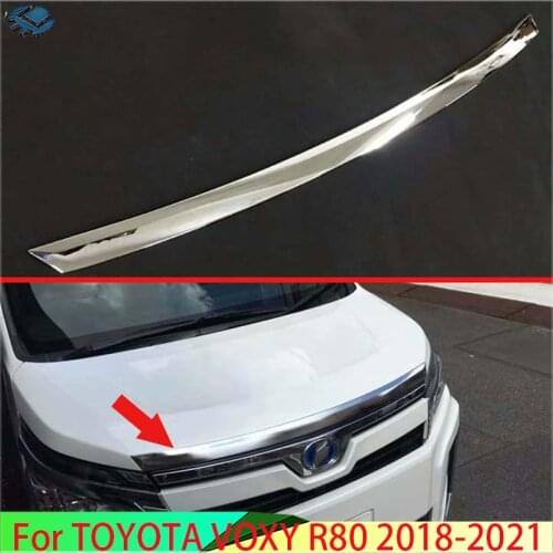 For TOYOTA VOXY R80 2018 2019 ABS Chrome Front Hood Bonnet Grill Grille Bumper Lip Mesh Trim Cover