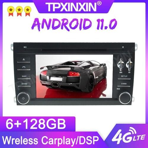 Android 11.0 6+128G For Porsche Cayenne 2003-2010 GPS Car Multimedia Player Headunit Audio Radio Navigtion Tape Recorder