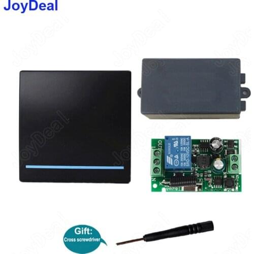 433Mhz Smart Home Stairway Wireless RF Remote Control Switch AC 110V 220V 1 Channel Receiver Wall Panel Bedroom Ceiling Lamp Led