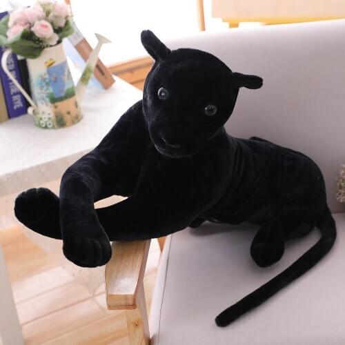 Big plush simulation black leopard toy stuffed pathers doll gift about 90cm 3033