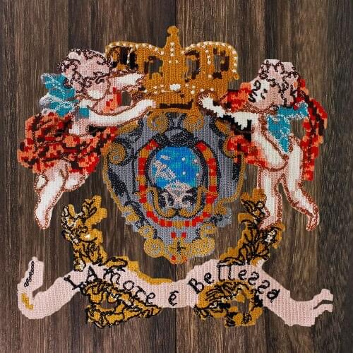 1pc Large Embroidery Angel Crown Patches for T-shirt Jeans Decorated DIY Sewing Fashion Brand Clothes Badge Applique TH1377