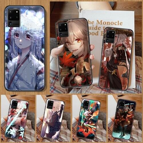 Genshin Impact Kaedehara Kazuha Phone case For Samsung Galaxy Note 4 8 9 10 20 S8 S9 S10 S10E S20 Plus UITRA Ultra black