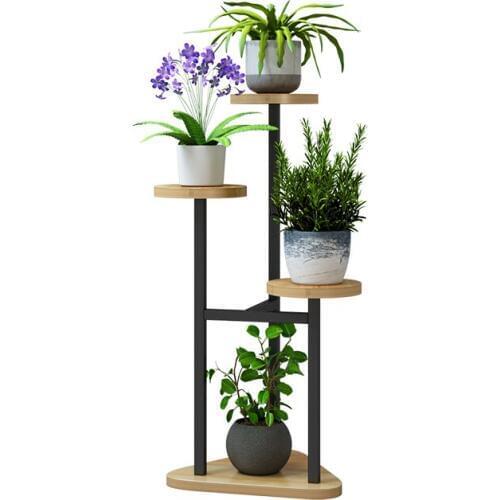 Flower Shelf, Wrought Iron Multilayer Meaty Jardiniere Indoor Decorative Small Money Plant Showy Sitting Room Space Saving
