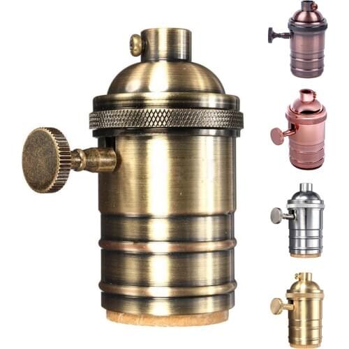 E26/E27 Retro Vintage Antique Brass Copper Lamp Light Bulb Holder Socket