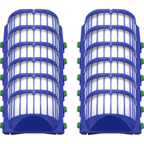 12pcs HEPA filter for IROBOT ROOMBA 500 600 SERIES AEROVAC FILTER 528 536 551 552 564 580 595 620 630 650 cleaner parts