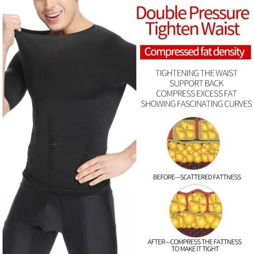 Waist Trainer Corset Mens Slimming Body Shaper Chest Compression Shirts Tummy Control Shapewear Gynecomastia Abdomen Slim Vest