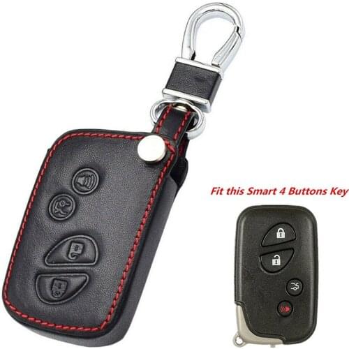 Leather Car Key Fob Case Cover Holder Shell Hood For LEXUS ES GS IS LS LX RX CT 2006-2014 Button Smart Remote Key Case