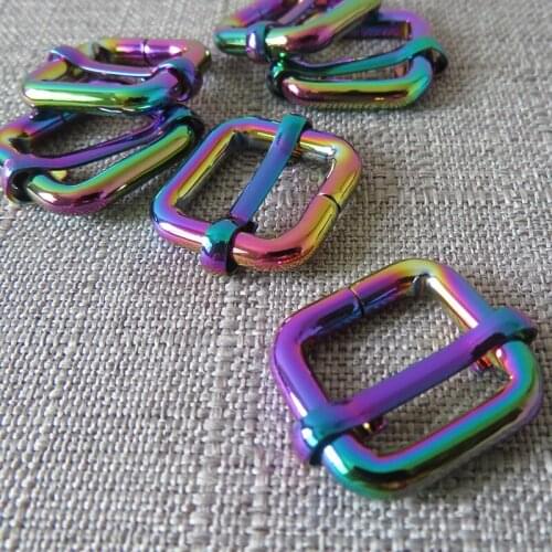 50pcs/Lot Webbing 15mm Metal Adjuster Hardware For Backpack Bag Handbag Dog Pet Collar Sewing Accessory Straps Belt Loop Buckle