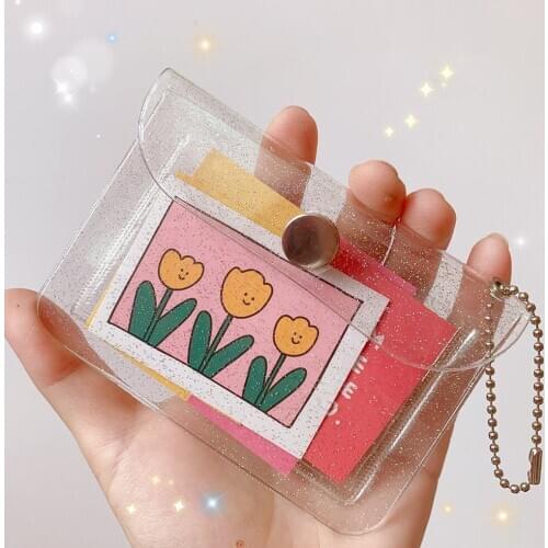 Fashion Transparent Waterproof Pvc Women Card Case Men Business Credit Bag Id Card Mini Wallet Girls Coin Purse High Quality