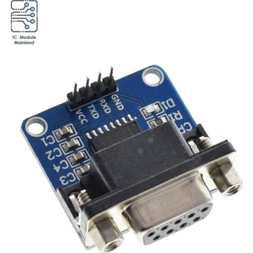 3.3V 5.5V MAX3232 RS232 To TTL Serial Port Converter Module Female DB9 Connector MAX232 Diy Kit Electronic PCB Board Module