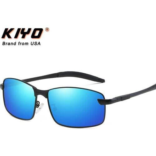 KIYO Brand 2020 New Men Square Polarized Sunglasses Aluminum and Magnesium Classic Sun Glasses UV400 Driving Eyewear 3043A