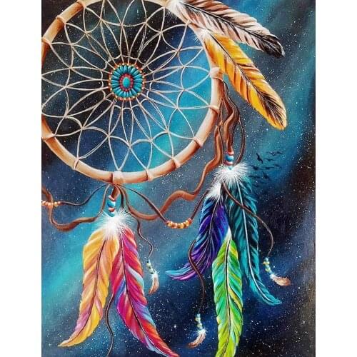 DIY 5D Diamond Painting Dream Catcher Cross Stitch Kit Full Drill Embroidery Mosaic Art Picture of Rhinestones Home Decor Gift