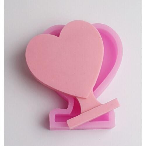 New arrival love heart shape silicone mould fondant cake chocolate decoration mold sugar polymer clay resin handmade craft tool