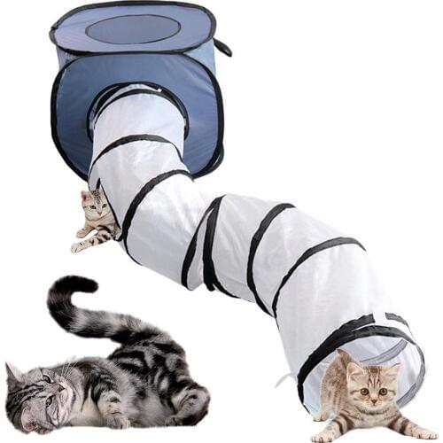 NEW Design Tent S-type Foldable Pet Cat Tunnel Indoor Outdoor Pet Cat Training Toy for Cat Rabbit Animal Play Tunnel Tube