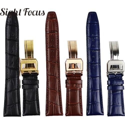 22mm Full Grain Leather Watch Bands for IWC Big PILOT Mark Watch Straps Real Leather Watchband Bracelets Substitute IWC Men Belt