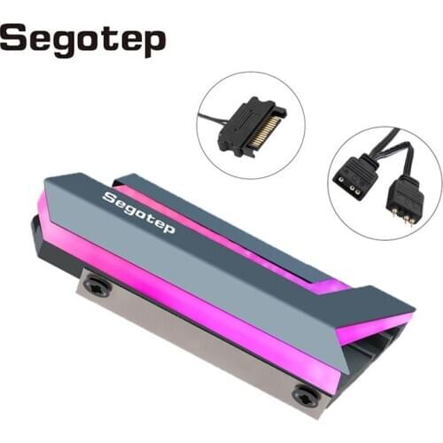 Segotep M.2 2280 SSD Heatsink RGB SATA/5V SYNC Passive Heat Cooler Radiator Heat sink Cooling for PCIE NVME SATA
