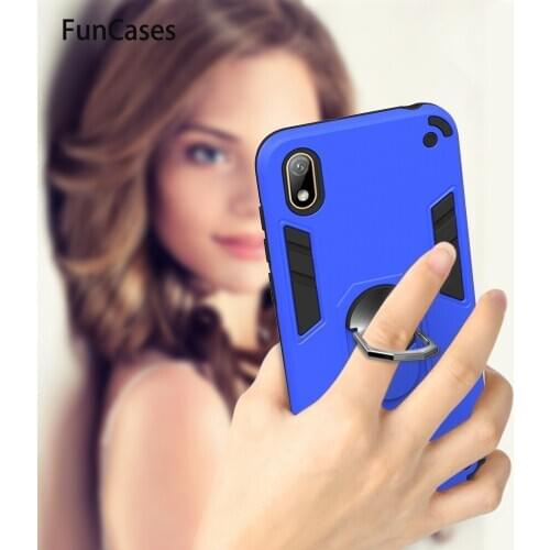 Silicone Car Magnetic Holder Cases Y6 Pro 2019 PC + TPU Case For Huawei carcaso Y5 2019 Y6 Prime P Smart Z Y7 Pro Y9 2018 Etui