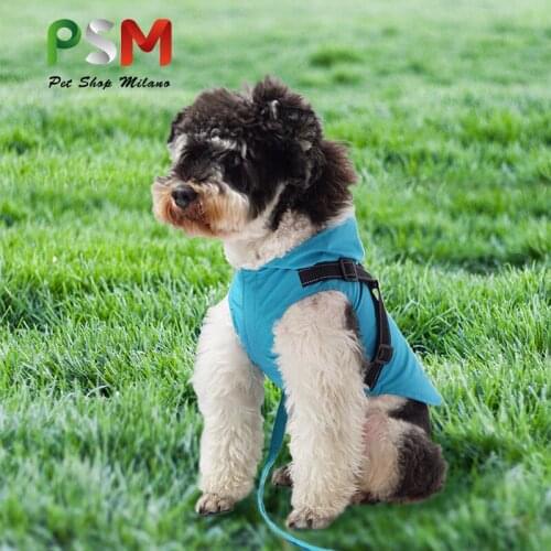 Traction Reflective Raincoat Small Middle Dog Clothes Waterproof Breathable Jacket Teddy Two Legged Pet Clothes New