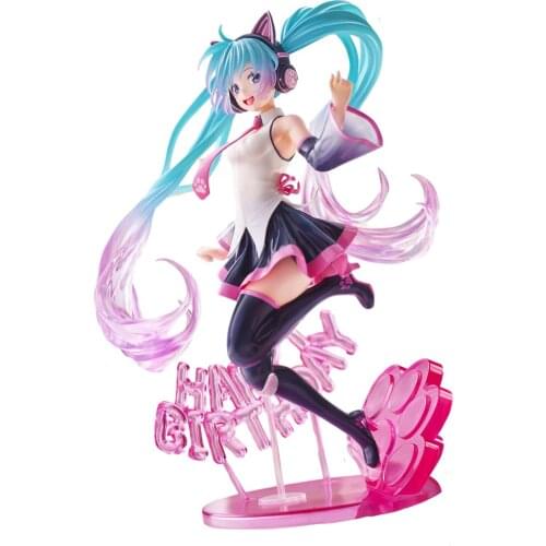 Taito Hatsune Miku Vocaloid Cat Ears Artist 2021 Anime Figure Collectile Model Action Toys 23Cm Desktop Ornaments