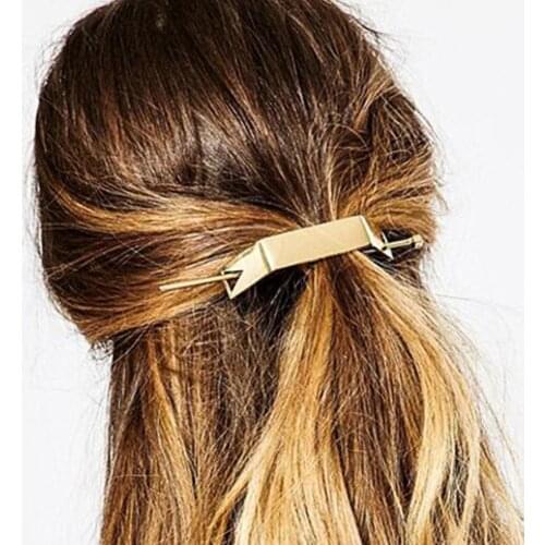 New Stylish Elegant Metal Hairpin Bow Geometric Shape Dress Up Decoration Women Vintage Hair Stick for Parties