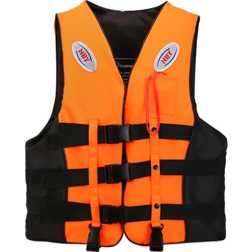Safety Life Vest Children Adult Reflective Adjustable Waistcoat Jacket With Whistle Belt Water Safety Products