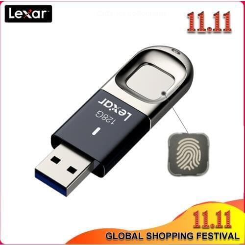 100% Original Lexar Fingerprint recognition USB 128GB 64GB 32GB F35 USB 3.1 flash drive 150MB/S high speed Memory stick