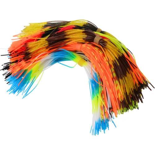 12 Bundles Silicone Skirts For Spinner Bait Bass Lure Thread Squid Skirts Jigging Fishing Lure Fishing Tackle Accessories