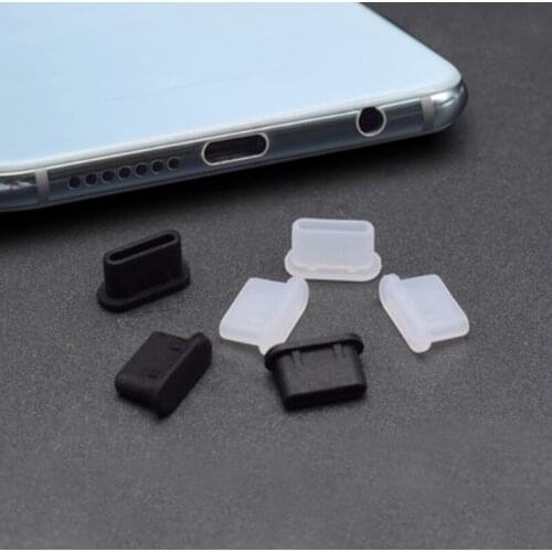 500pcs Silicone USB type-c charge port dust plug Anti Dust Interface protector For Samsung Huawei For Xiaomi USB Charging
