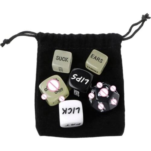 6 PCS Fun Acrylic Dice Love Dice Sex Dice Erotic Dice Love Game Toy Couple Gift