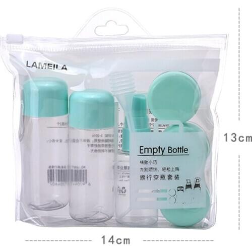 8pcs/set Plastic Travel Bottle Set Portable Cosmetic Bottle Spray Refillable Bottle Kit Professional Makeup Container Bottle