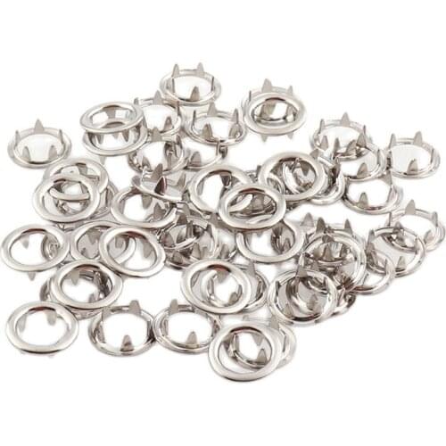 9mm Stylish Round Silver Stud Rivets with Hollow Design DIY Decorating Bags Shoes Belt Leather Bracelet Clothes Accessories