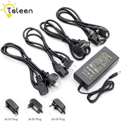 EU US UK Plug DC 12V 5A Power Supply Adapter Power Supply CCTV DC 12 V Volt Power Supply Adapter Lighting For LED Strip Lights