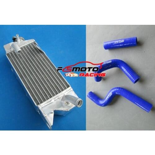Aluminum radiator & silicone hose for KAWASAKI KX80 KX85 KX100 1998-2009 1999 2000 2001 2002 2003 2004 05 06 07 08