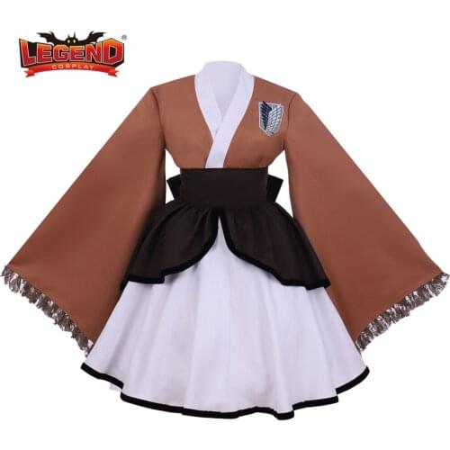Anime ATTACK ON TITAN Women Lolita Dress Kimono Cosplay Costume Cutome-Made