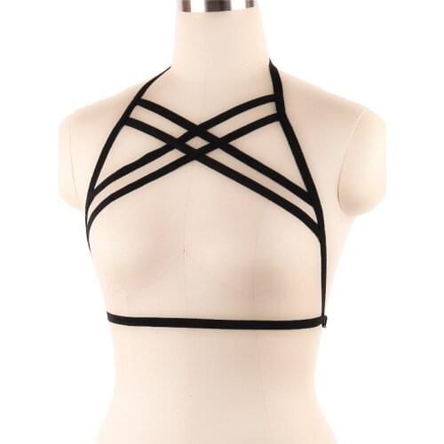 Bondage Harness Fashion Women Chest Straps Bra Body Cage Sexy Gothic Garter Belt Crop Top Waist Belt