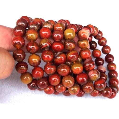 Free Shipping Natural Warring States Red Agate Round Beads Bracelet Women Jewelry Accessories Weddings Parties Birthday Gift
