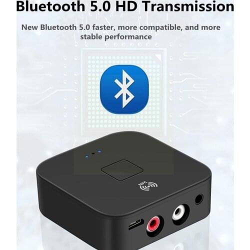 Bluetooth-compatible 5.0 RCA Audio Receiver APTX 3.5mm AUX Jack Music Wireless Adapter With NFC for Car TV Computer Speakers