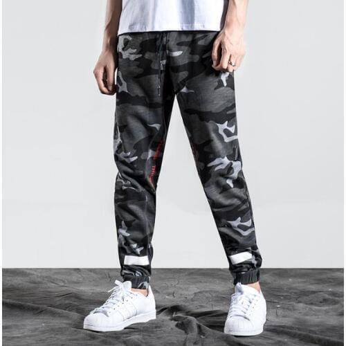Camouflage personality fashion casual mens pants harem pant men feet trousers pantalones hombre cargo pantalon homme autumn