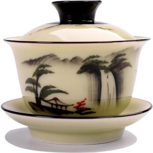 150ml Creative chinese landscape painting Gaiwan Tea Set Ceramic Teaware Sets Tea Set Teapot Teaset Tea Cups Of Tea Ceremony