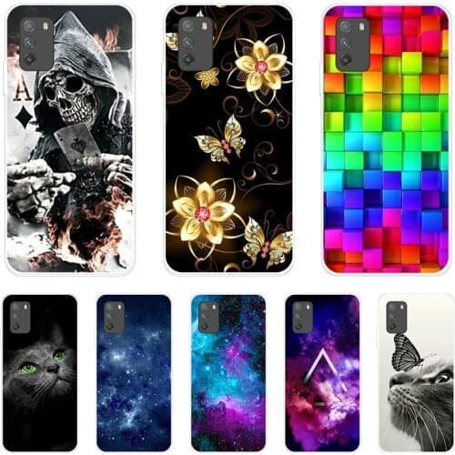 Phone Case For Xiaomi Poco M3 Cover For Poco M3 Case Flower Soft Silicone Back Cover For Xiaomi Poco M3 Fundas Case Bumper 6.53"