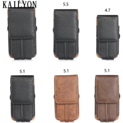 KAILYON For Microsoft Nokia Lumia 950 case Stone pattern pu Leather Waist Bag Clip Belt Pouch For Microsoft Nokia Lumia 950 XL