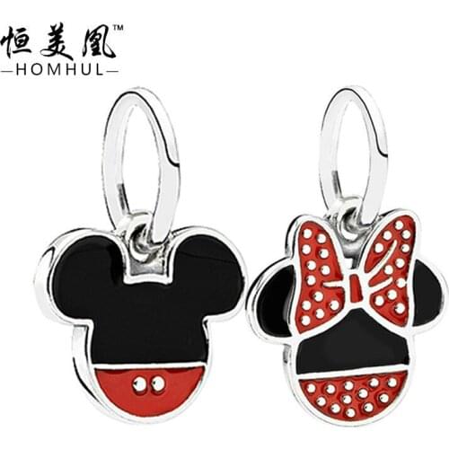 Disney baby fence Mickey mouse DIY Pendant Bracelet Accessories necklace DIY Cartoon jewelry bag Pendant girl gift Keychain