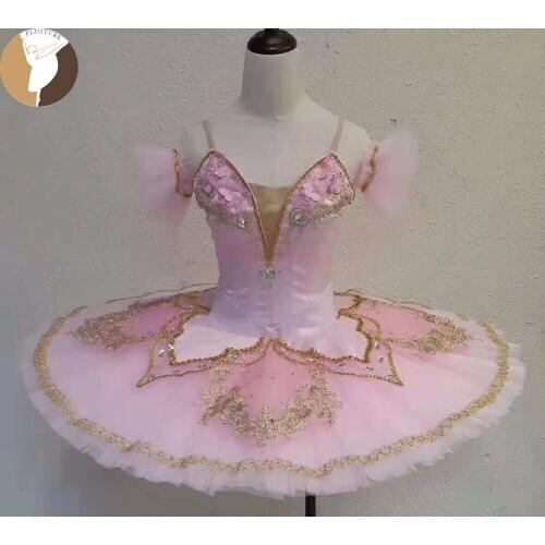 FLTOTURE Sleeping beauty Costumes For Sale Adult Pink Ballet Tutus Child Ballet Competition Pancake Platter Tutu Dresses