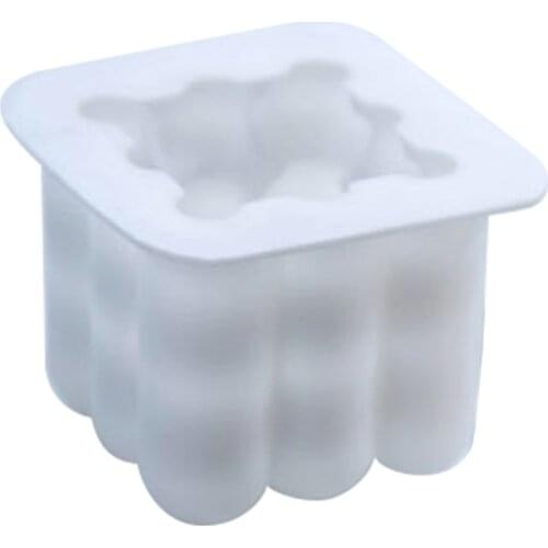 Cube Cake Candle 3D Mould Silicone Mousse Mold Handmade Kitchen Supplies Cake Tools