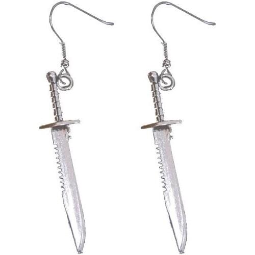Gothic Dagger Sword Pirate Medieval Renaissance Finish Dangle Earrings